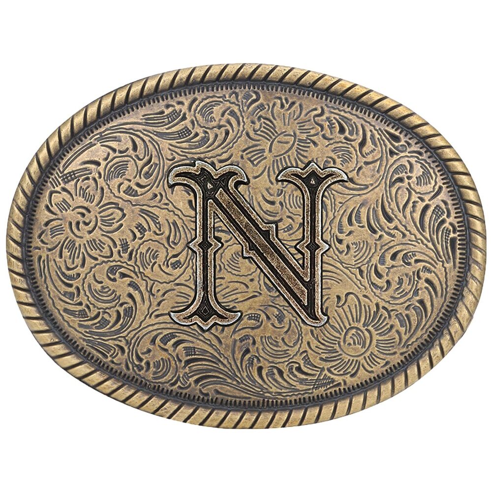 8145 Western Belt Buckle - Initial Letter ABCDJRM to Z Cowboy Belt Buckles